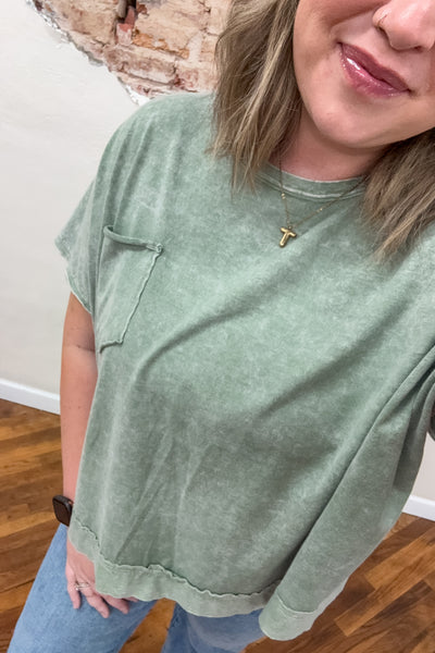 Olive Washed Tee