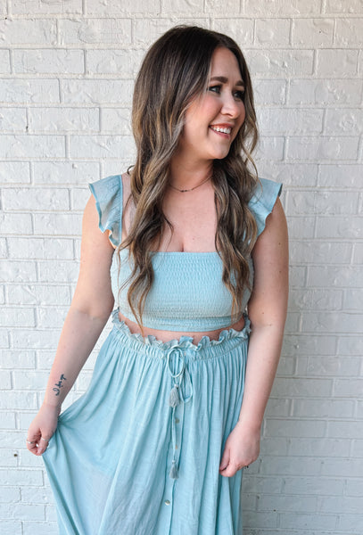 Blue Skies Two-Piece Skirt Set