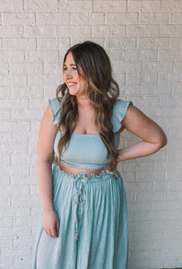 Blue Skies Two-Piece Skirt Set