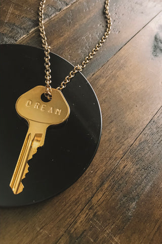 DREAM Classic Key Necklace- Gold