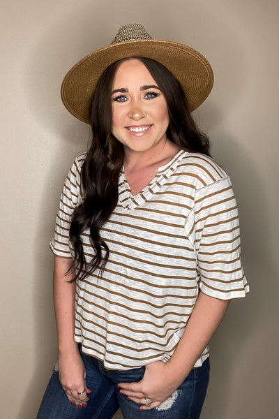 Brown Striped Basic
