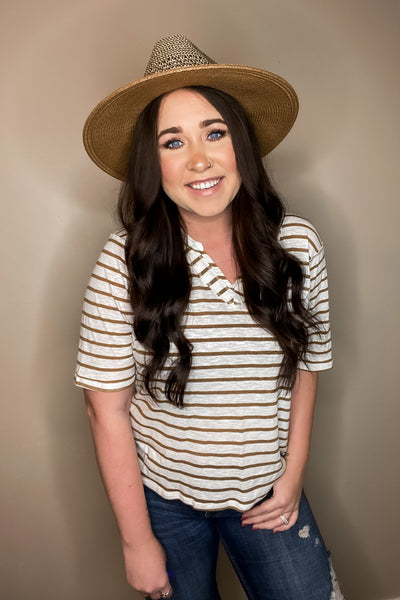 Brown Striped Basic